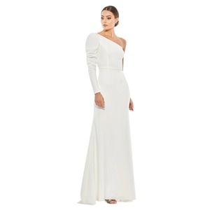 New Ieena for Mac Duggal One Shoulder Puff Gown - Size 6